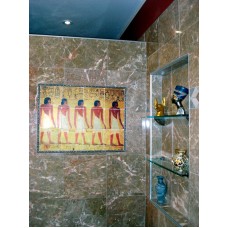 Art Colorful Ancient Egypt Tumbled Marble Mural Backsplash Bath Tile #95   181133373405